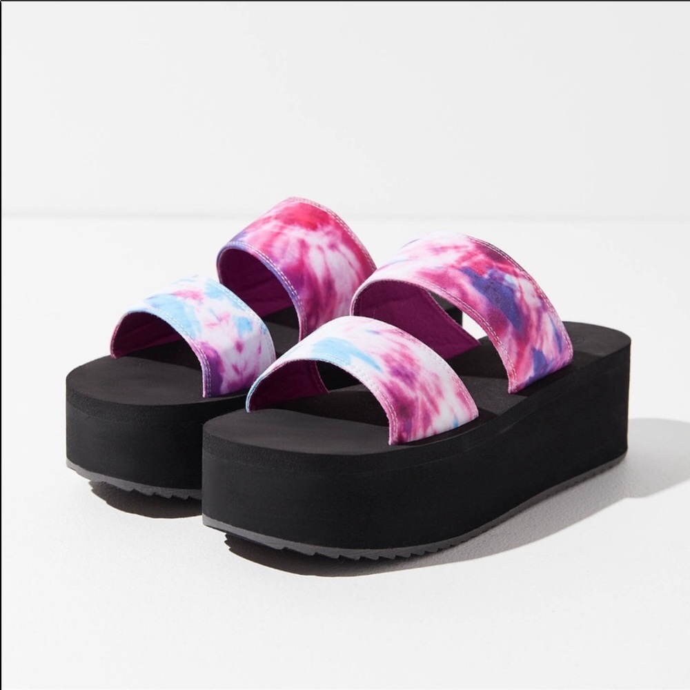 Urban Outfitters Ava Tie Dye Platform Sandals - Picture 2 of 4